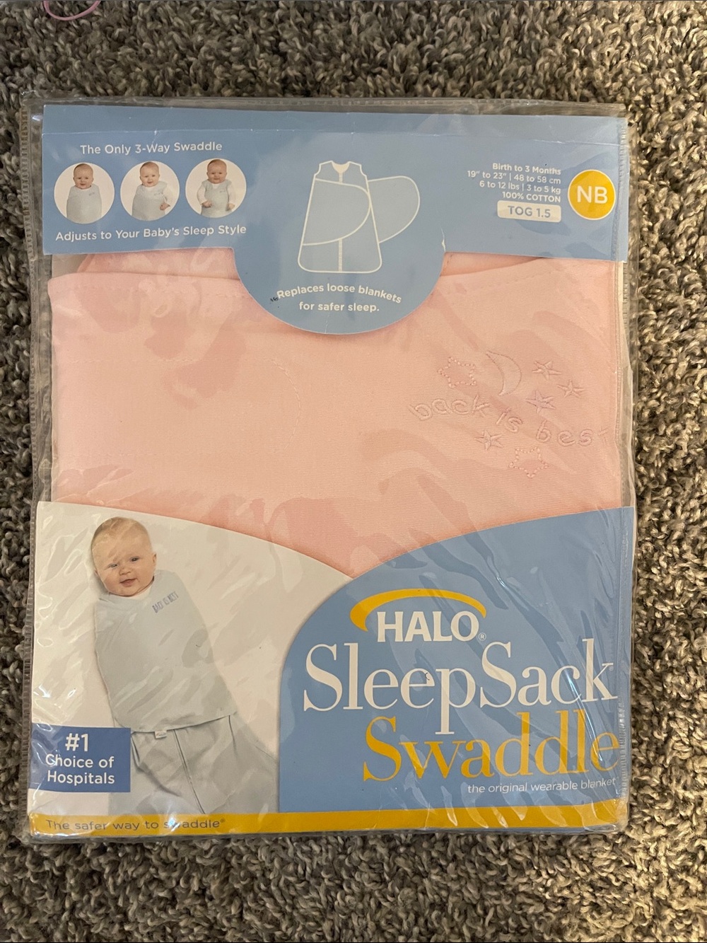 HALO SleepSack Swaddle - Light Pink